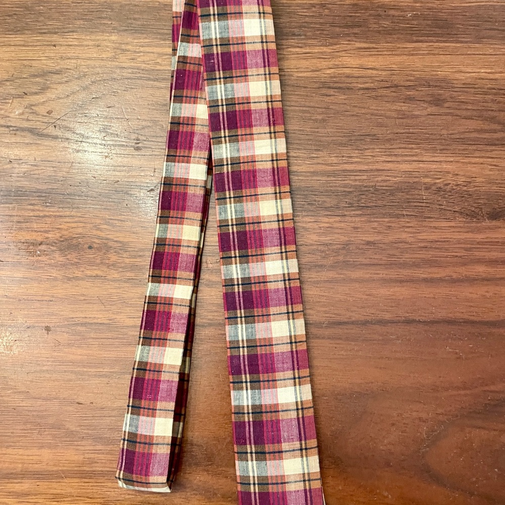 Vintage 1960s Madras Narrow Tie